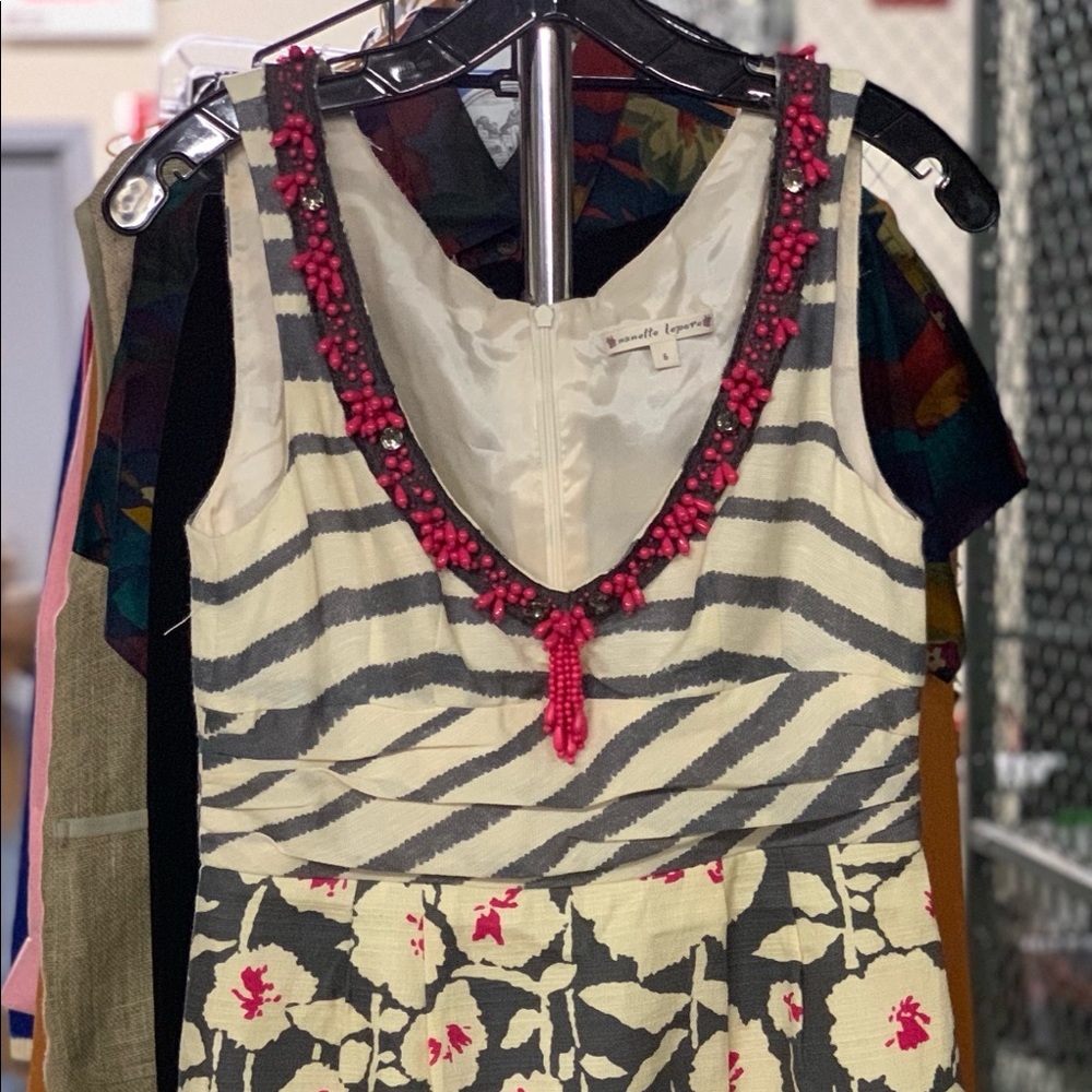 Beaded V-Neck Dress